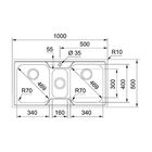 Cuba De Sobrepor Smart 100x50 C/ Válvula 4,5 Franke