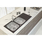 Cuba De Sobrepor Tramontina Vitra 2 Cubas Em Aço Inox E Vidro