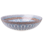 Cuba De Sobrepor Vintage Redonda Porcelana Blue Flower Luxo