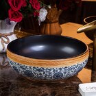 Cuba de Sobrepor Vintage Retrô Redonda Cerâmica Provençal Flo