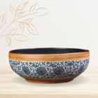 Cuba de Sobrepor Vintage Retrô Redonda Cerâmica Provençal Flo