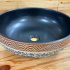 Cuba de Sobrepor Vintage Retrô Redonda Cerâmica Provençal Flo