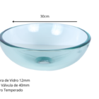 Cuba De Vidro 30cm Incolor