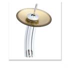 Cuba De Vidro 39cm + Torneira Cascata + Valvula -kit Dourado