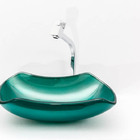 Cuba De Vidro Abaulada 45cm Apoio Sobrepor Banheiro Lavabo -