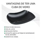 Cuba De Vidro Abaulada 45cm Apoio Sobrepor Banheiro Lavabo -