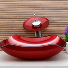 Cuba De Vidro Abaulada 45cm Apoio Sobrepor Banheiro Lavabo -