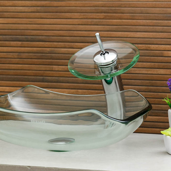 Cuba De Vidro Abaulada 45cm Apoio Sobrepor Banheiro Lavabo -