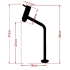 Cuba De Vidro Abaulada 45cm Preto + Valvula + Torneira Preta