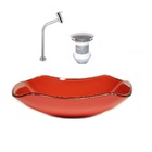 Cuba De Vidro Abaulada 45cm Vermelho Ferrari + Valvula + Torn