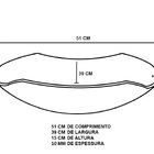 Cuba De Vidro Abaulada 51cm Marrom + Valvula Click
