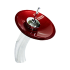 Cuba De Vidro Abaulada 51cm Vermelho Cereja + Valvula + Torne