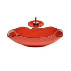 Cuba De Vidro Abaulada 51cm Vermelho Ferrari + Valvula + Torn