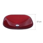 Cuba De Vidro Ametista 48x37cm Vermelha Vermelho