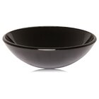 Cuba De Vidro Apoio Esmaltado Redondo Glass Mosaic Preto