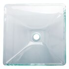 Cuba De Vidro Apoio Incolor Quadrado Glass Mosaic Transparente