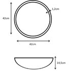 Cuba De Vidro Apoio Incolor Redondo Glass Mosaic Fume