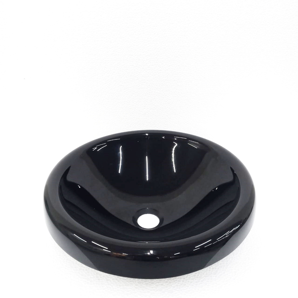 Cuba De Vidro Chapeu 42cm Preta