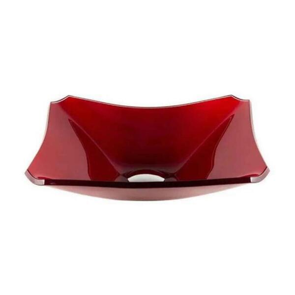 Cuba De Vidro Cqc 34cm Vermelho Barroco Vmex