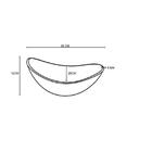 Cuba De Vidro Oval 38cm Preto Fosco