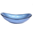 Cuba De Vidro Oval 47cm Azul