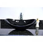 Cuba De Vidro Oval 47cm Preta