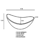 Cuba De Vidro Oval 47cm Preta + Valvula + Torneira  Preta