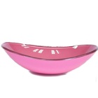 Cuba De Vidro Oval 47cm Rosa