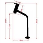 Cuba De Vidro Oval 47cm Rosa + Valvula + Torneira  Preta