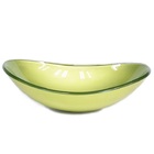 Cuba De Vidro Oval 55cm  Verde Oliva