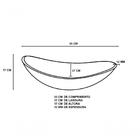 Cuba De Vidro Oval 55cm  Vermelho Ferrari