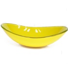 Cuba De Vidro Oval 55cm Amarela