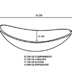 Cuba De Vidro Oval 55cm Amarela