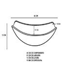 Cuba De Vidro Oval Chanfrada 46cm Branca + Valvula + Torneira