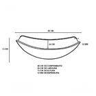 Cuba De Vidro Oval Chanfrada 46cm Prata + Válvula + Torneira