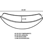 Cuba De Vidro Oval Chanfrada 46cm Rosa