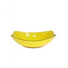 Cuba De Vidro Oval Chanfrada 51cm Amarela