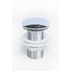 Cuba De Vidro Oval Chanfrada 51cm Jateado + Valvula Click