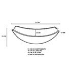 Cuba De Vidro Oval Chanfrada 51cm Prata + Valvula Click