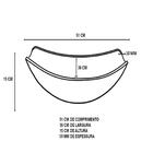 Cuba De Vidro Oval Chanfrada 51cm Vermelho Ferrari + Valvula