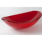 Cuba De Vidro Oval Para Lavabos E Banheiros - Vermelho - Lms-