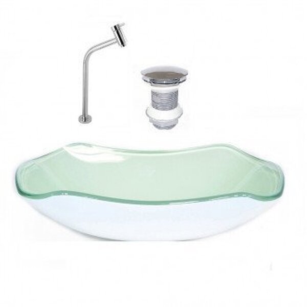 Cuba De Vidro Para Banheiro Oval 47 Cm Branco