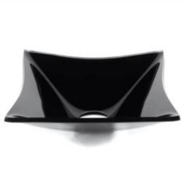 Cuba De Vidro Quad 34cm Preto  - Vmex