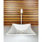 Cuba De Vidro Quadrada 30cm Branco Fosco