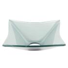 Cuba De Vidro Quadrada 31cm Prata