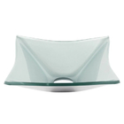 Cuba De Vidro Quadrada 31cm Prata