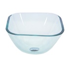 Cuba De Vidro Quadrada 35cm Jateada