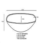 Cuba De Vidro Quadrada 35cm Marrom