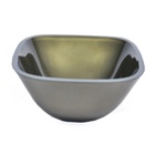 Cuba De Vidro Quadrada 35cm Ouro Envelhecido