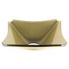 Cuba De Vidro Quadrada Chanfrada 30cm Champanhe